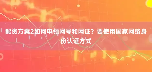 配资方案2如何申领网号和网证？要使用国家网络身份认证方式